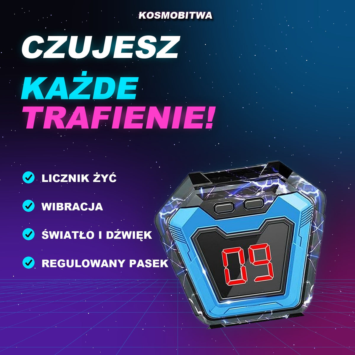 Kamizelka z licznikiem żyć i wibracją